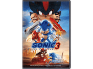 Boîtier DVD du film Sonic the Hedgehog 3. Montre Sonic, Shadow, Tails et d'autres personnages.