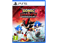 Boîte de jeu PS5 de Sonic x Shadow Generations. Sonic, Shadow et un autre Sonic sur la couverture.