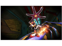 Charger l&#39;image dans la galerie, Sonic et Shadow dans un tunnel futuriste, combattant une créature géante en forme d&#39;étoile de mer, des étincelles volent.
