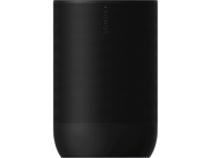 Haut-parleur noir avec le logo Sonos.