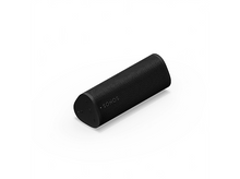 Charger l&#39;image dans la galerie, Enceinte Sonos cylindrique noire sur fond blanc. Commandes simples et logo Sonos.

