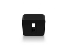 Charger l&#39;image dans la galerie, Caisson de basses Sonos Sub noir sur une surface blanche.
