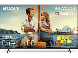 TV Sony Bravia affichant une scène de film avec un couple et l