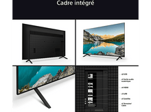 Charger l&#39;image dans la galerie, Vues multiples d&#39;un téléviseur noir montrant son avant, son arrière et ses ports.
