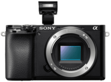 Charger l&#39;image dans la galerie, Appareil photo Sony noir avec flash. Il a un objectif et un anneau argenté.
