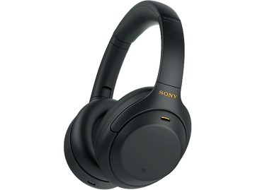 Casque Sony noir avec des touches dorées. Ce sont des casques circum-auraux.