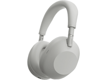 Charger l&#39;image dans la galerie, Casque Sony gris clair sur fond noir. Le casque est incliné vers la droite.
