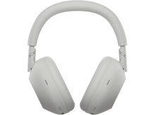 Charger l&#39;image dans la galerie, Vue de face du casque Sony gris clair. Le casque est centré sur fond blanc.
