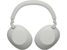 Charger l&#39;image dans la galerie, Vue de face du casque Sony gris clair. Le casque est centré sur fond blanc.
