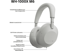 Charger l&#39;image dans la galerie, Gros plan sur un casque gris clair avec des étiquettes pointant les fonctionnalités.
