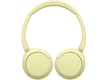 Charger l&#39;image dans la galerie, Casque jaune, vue de dessus, avec un design lisse et épuré sur fond blanc.
