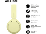 SONY Casque sans fil True Wireless Jaune (WH-CH520)