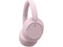 Charger l&#39;image dans la galerie, Casque Sony rose, avec le nom de la marque visible sur l&#39;arceau.
