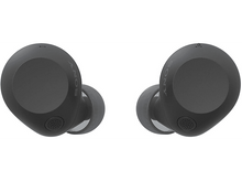 Charger l&#39;image dans la galerie, Deux écouteurs noirs. Chaque écouteur a un design circulaire.
