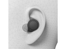Charger l'image dans la galerie, Écouteur dans une oreille. Lignes blanches en forme de grille sur l'oreille et les environs. Écouteur gris.
