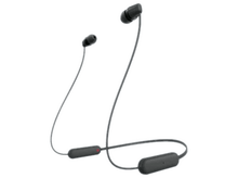 Charger l&#39;image dans la galerie, Écouteurs Beats sans fil noirs avec un petit bouton rouge sur le câble de connexion.
