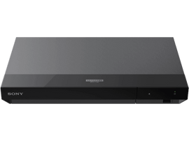Un lecteur Blu-ray Ultra HD Sony gris foncé. L