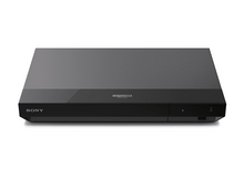 Charger l&#39;image dans la galerie, Lecteur Blu-ray Sony noir. Vue de face, avec le logo Sony. Fond blanc.
