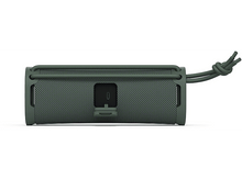 Charger l&#39;image dans la galerie, Enceinte Sony verte avec poignée en corde blanche et port de charge.
