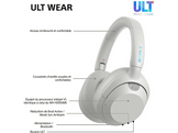 SONY WHULT900NW.CE7 Over-ear Casque sans fil avec Noise cancelling Blanc