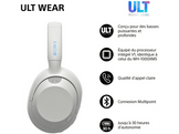 SONY WHULT900NW.CE7 Over-ear Casque sans fil avec Noise cancelling Blanc