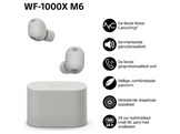 SONY WF-1000XM6 - Écouteurs sans fil avec réduction de bruit - Argent platiné