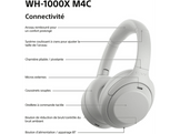 SONY WH-1000XM4C - Casque sans fil avec Anti-bruit - Argenté