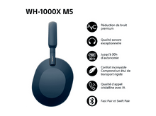 Charger l&#39;image dans la galerie, SONY WH-1000XM5 - Casque audio sans fil avec Noise Cancelling Bleu
