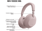 SONY WH-1000XM6 – Casque sans fil à réduction de bruit Sand Pink