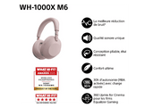 SONY WH-1000XM6 – Casque sans fil à réduction de bruit Sand Pink