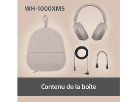 SONY WH1000XM5 - Casque audio sans fil avec réduction de bruit Smoky Pink