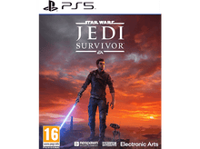 Charger l&#39;image dans la galerie, Une couverture de jeu pour Star Wars Jedi: Survivor, avec un homme et un sabre laser.
