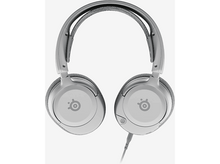 Charger l&#39;image dans la galerie, Un casque SteelSeries gris clair avec un fil, sur fond blanc.
