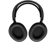 Charger l&#39;image dans la galerie, Casque audio noir sur l&#39;oreille sur fond blanc. Les écouteurs sont ovales.
