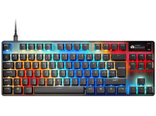 Charger l&#39;image dans la galerie, Un clavier aux couleurs de l&#39;arc-en-ciel avec diverses touches, y compris les touches de fonction et fléchées.
