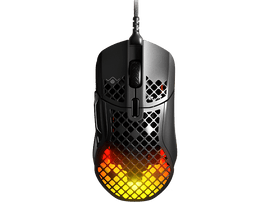 Souris de jeu noire avec design en nid d
