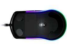 Charger l&#39;image dans la galerie, Une souris de jeu noire avec des lumières RVB.
