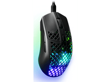 Charger l&#39;image dans la galerie, Souris de jeu noire avec éclairage RVB, fond blanc.
