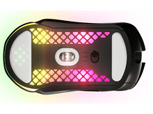 Charger l&#39;image dans la galerie, Dessous de souris gaming. Coussinets blancs et design lumineux RGB coloré.
