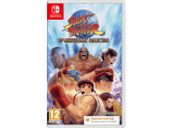Pochette de jeu vidéo pour Street Fighter 30th Anniversary Collection. Avec plusieurs personnages en action.