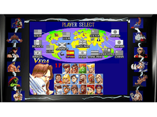 Charger l&#39;image dans la galerie, Écran de jeu de combat avec un menu de sélection du joueur. Les drapeaux des pays sont affichés.
