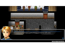 Charger l&#39;image dans la galerie, Capture d&#39;écran d&#39;un jeu de rôle. Un jeune homme parle dans une pièce. Boîte de texte en bas.
