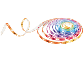 Un rouleau de bandes lumineuses LED multicolores, commençant par l