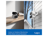 TAPO Caméra de sécurité intérieure/extérieure C246D avec double objectif et fonction panoramique/inclinaison