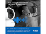 TAPO Caméra de sécurité TC71 Pan/Tilt AI Wi-Fi Blanc (TC71 PAN/TILT CAMERA 2K)