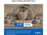 TAPO Caméra de sécurité TC72 Pan/Tilt AI Wi-Fi  Blanc (TC72 PAN/TILT CAMERA QHD)