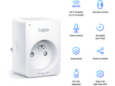 TAPO P110 Mini prise connectée WiFi avec suivi de consommation (4-Pack) Prise intelligente Blanc