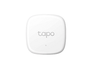 Un appareil Tapo pour maison intelligente blanc. Il est carré avec des bords arrondis et un petit point central.