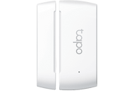 Capteur de porte Tapo blanc, deux pièces, avec le logo Tapo.