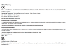 Charger l&#39;image dans la galerie, Texte avec marquage CE et informations légales.
